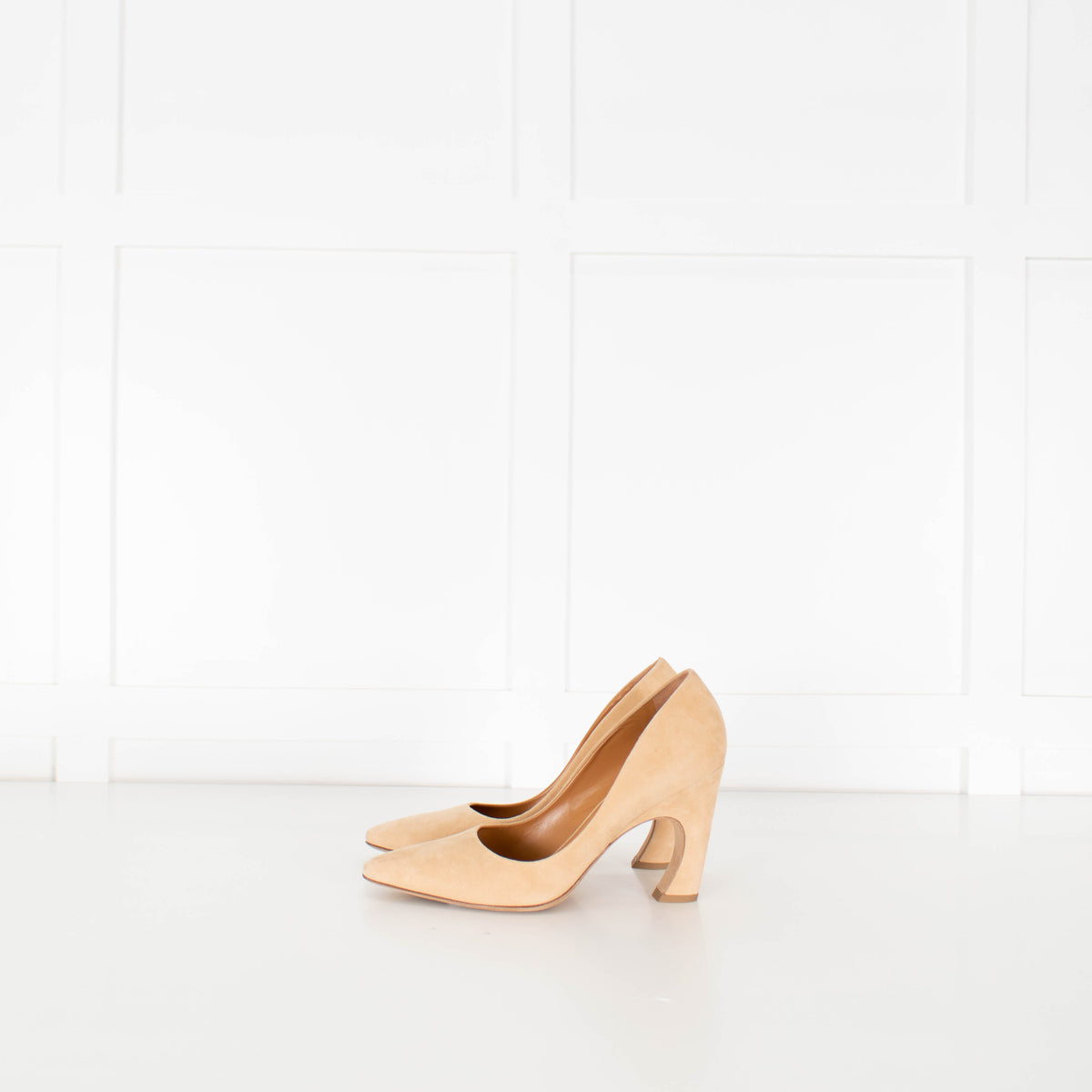 Chloe 100mm Oli Beige Suede Pumps