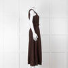 Adolfo Dominguez Brown Micro Pleat Jumpsuit