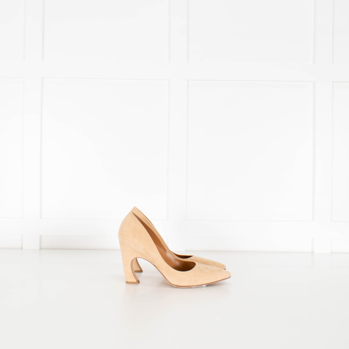 Chloe 100mm Oli Beige Suede Pumps