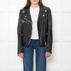Victoria Beckham Black Lamb Skin Biker Jacket