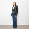 Victoria Beckham Black Lamb Skin Biker Jacket