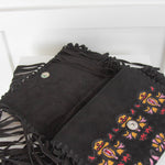 Isabel Marant Black Fringed Embroidered Crossbody