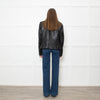 Victoria Beckham Black Lamb Skin Biker Jacket
