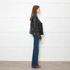Victoria Beckham Black Lamb Skin Biker Jacket