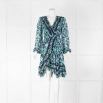 Zimmermann Blue Floral Wrap Dress