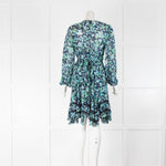 Zimmermann Blue Floral Wrap Dress