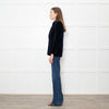 Sandro Blue Velvet Double Breasted Blazer