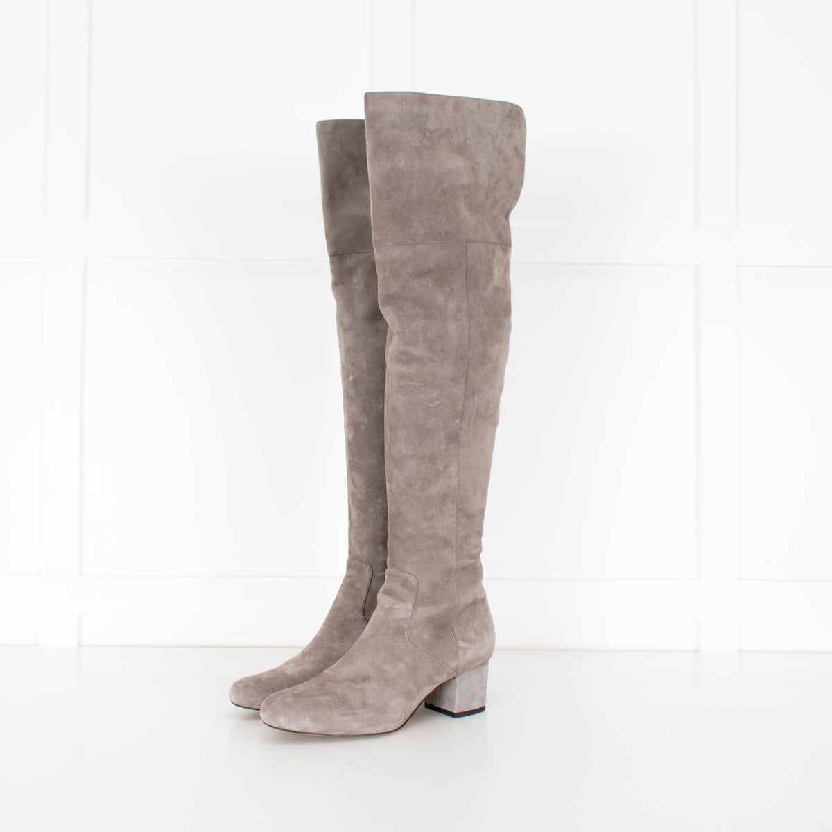 Sam Edelman Grey Suede Knee Boots