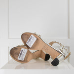 Jimmy Choo Silver Veto Stud Block Heel Sandal