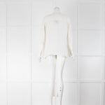 Khaite Cream Silk Blouse With Neck Tie