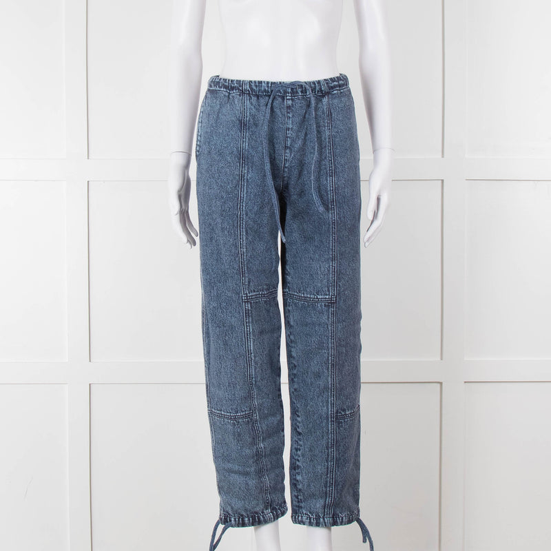 Rag & Bone Blue Denim Print Joggers