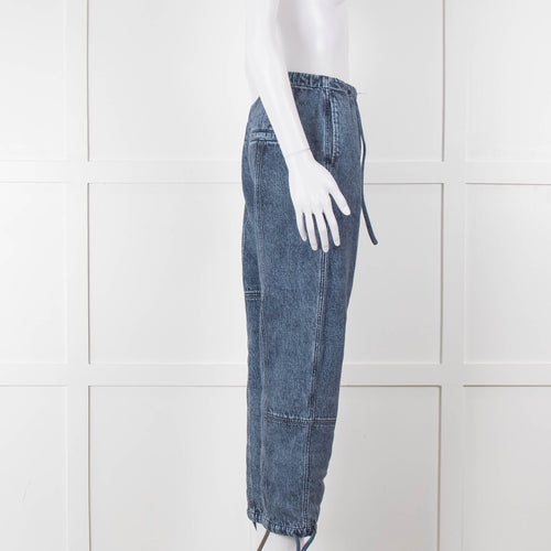 Rag & Bone Blue Denim Print Joggers