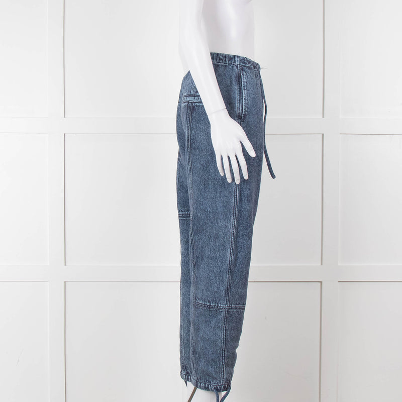 Rag & Bone Blue Denim Print Joggers