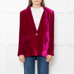 NRBY Hot Pink Velvet Blazer Jacket