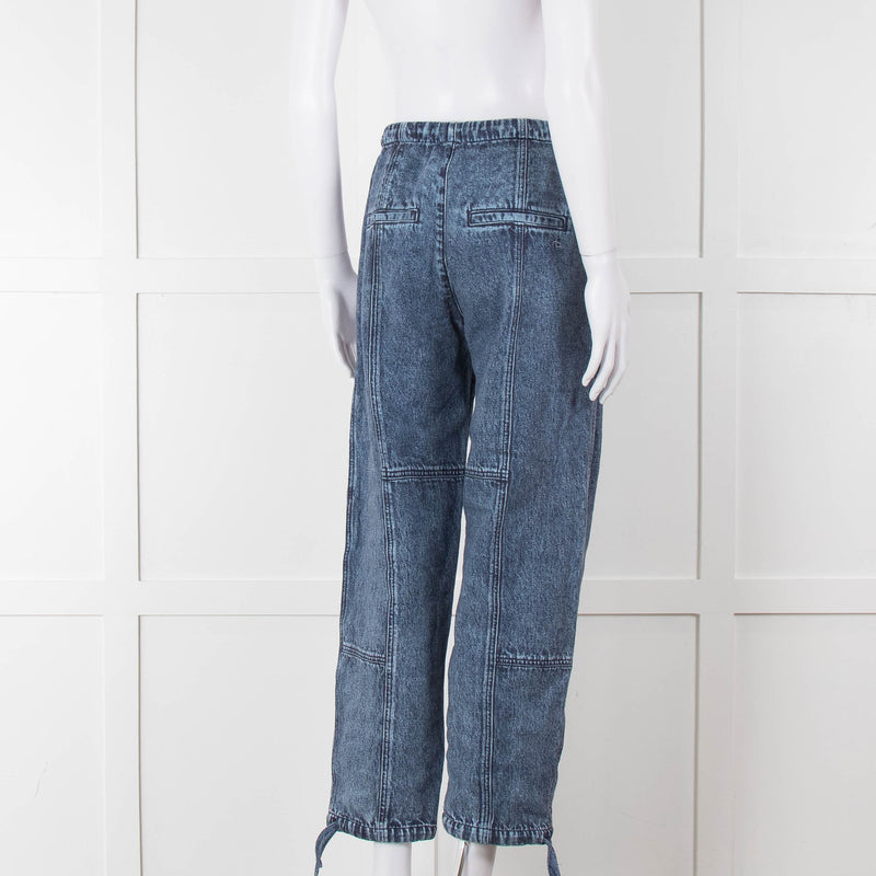 Rag & Bone Blue Denim Print Joggers