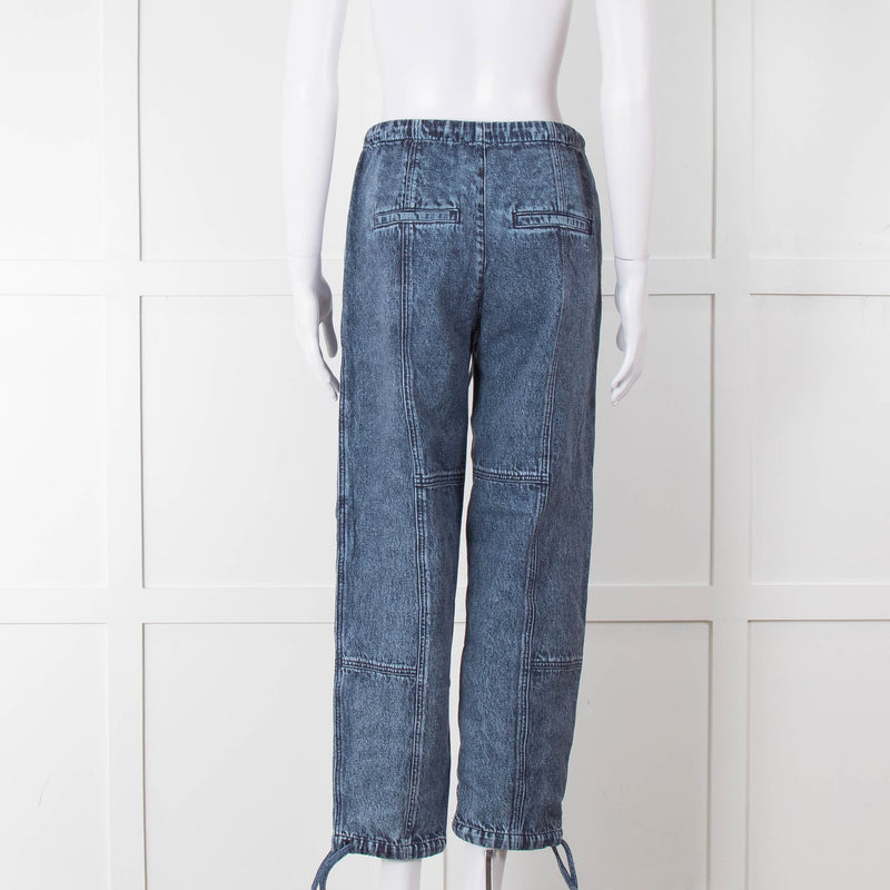 Rag & Bone Blue Denim Print Joggers