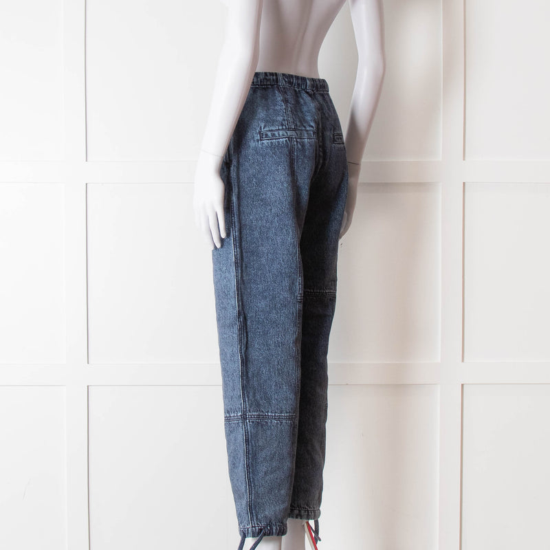 Rag & Bone Blue Denim Print Joggers