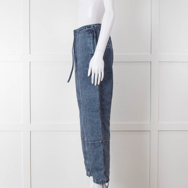 Rag & Bone Blue Denim Print Joggers
