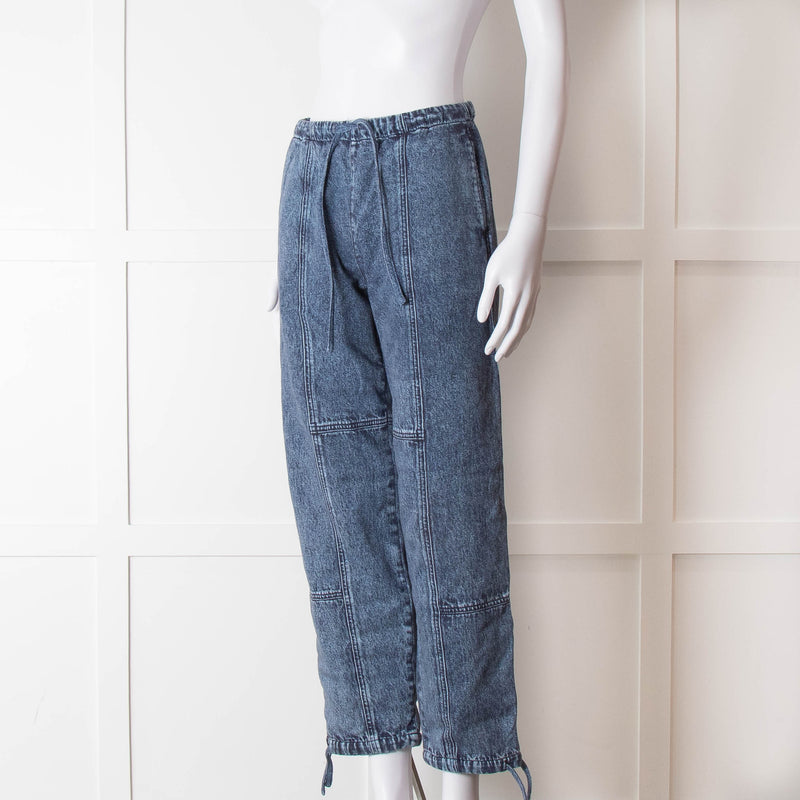 Rag & Bone Blue Denim Print Joggers