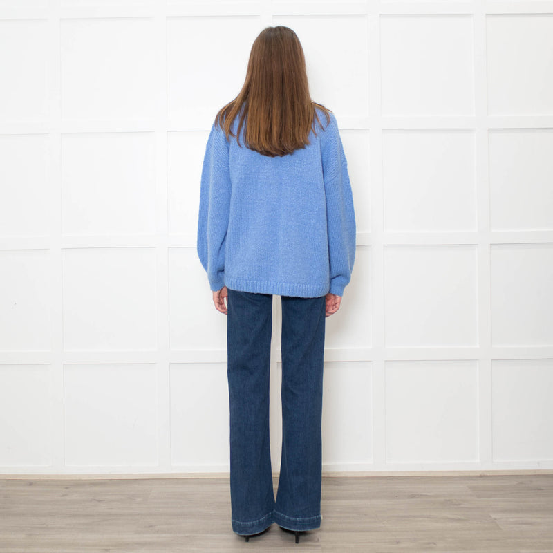 NRBY Blue Alpaca Blend Cardigan