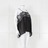Maurizio Black Lace And Linen Strap Tie Back Top