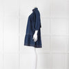 Zimmermann Dark Denim Smocked Mini Dress