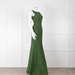 Herve Leger Green Bandage Gown with Keyhole Chest