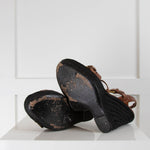 Burberry Brown Wedge Sandal