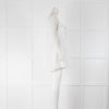 By Malene Birger White Self Spot Tie Neck Short Sundress