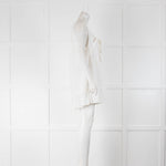 By Malene Birger White Self Spot Tie Neck Short Sundress