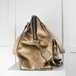 Anya Hindmarch Gold Satchel Bag