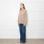 Van Kukil Oatmeal Wide Rib Roundneck Jumper