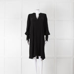 By Malene Birger Black Dress with Smocked Cuffs