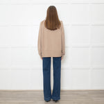 Van Kukil Oatmeal Wide Rib Roundneck Jumper