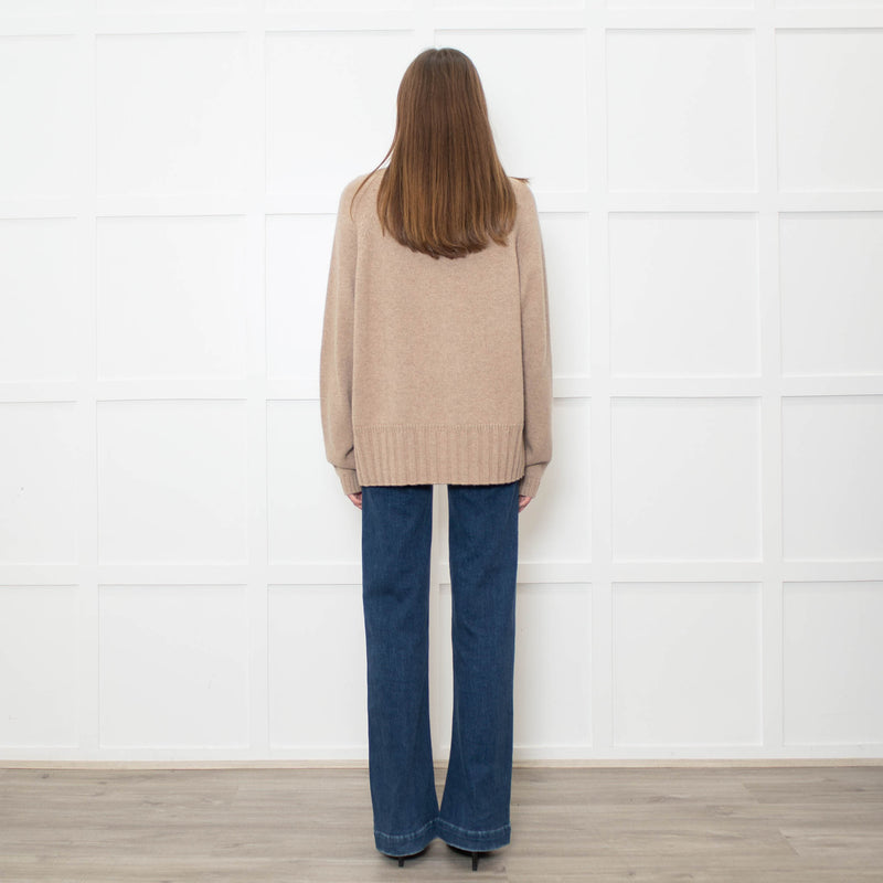 Van Kukil Oatmeal Wide Rib Roundneck Jumper