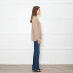 Van Kukil Oatmeal Wide Rib Roundneck Jumper