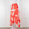 Issey Miyake Pleats Please Orange Cream Pleated Full Long Skirt