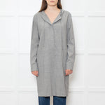 Max Mara Grey Wool Hooded Long Sleeve Tunic