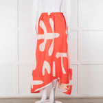 Issey Miyake Pleats Please Orange Cream Pleated Full Long Skirt