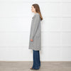 Max Mara Grey Wool Hooded Long Sleeve Tunic