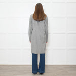 Max Mara Grey Wool Hooded Long Sleeve Tunic
