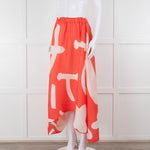 Issey Miyake Pleats Please Orange Cream Pleated Full Long Skirt