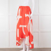 Issey Miyake Pleats Please Orange Cream Pleated Full Long Skirt