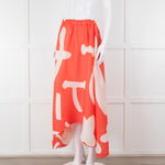 Issey Miyake Pleats Please Orange Cream Pleated Full Long Skirt