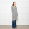 Max Mara Grey Wool Hooded Long Sleeve Tunic