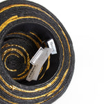 Maison Michel Black Gold Detail Hat