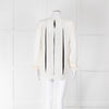 Sportsmax Cream and Black Silk Long Sleeve Top