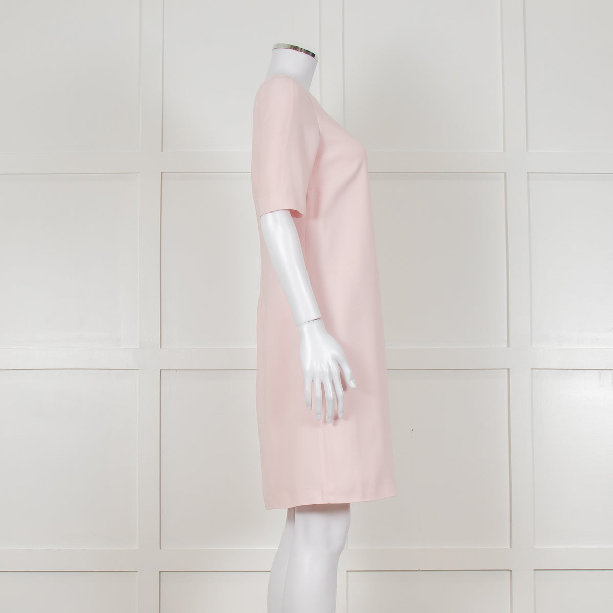 D Exterior Pink Dress With Yellow Pleated Insert