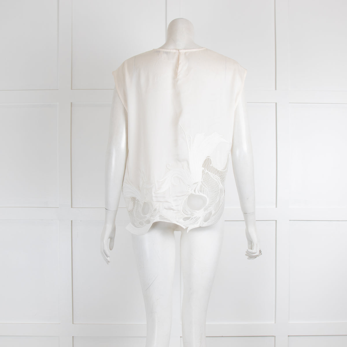 IRO Silk Vest with Embroidered Hem