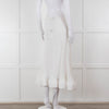 Melitta Baumeister White Fine Rib Wavy Hem Skirt